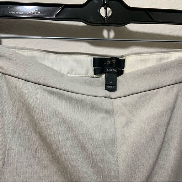 J. Crew Martie Slim Leg Crop Ankle Twill Trouser Dress Pants Preppy Light Gray 4 - Picture 6 of 12